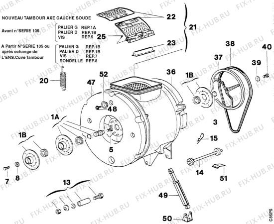 Взрыв-схема стиральной машины Faure LTI015W1 - Схема узла Boiler